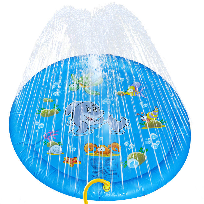 Tapis de jeu antidérapant avec jets d'eau pour enfants et animaux – Piscine extérieure été, fontaine de jardin, jouet d’eau amusant