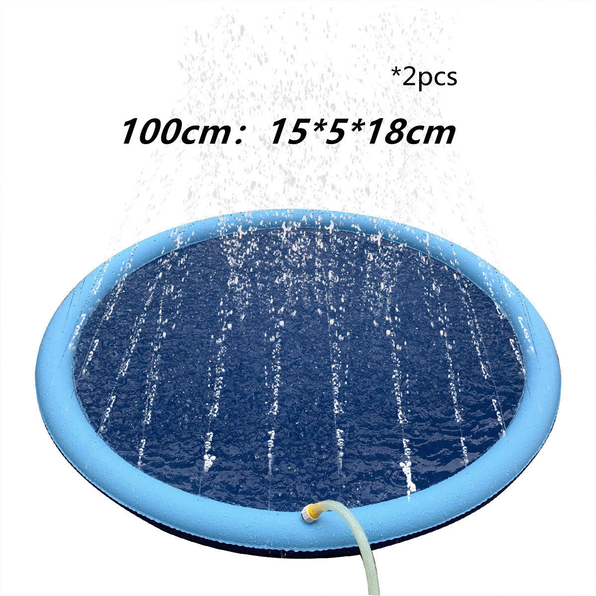 Tapis de jeu antidérapant avec jets d'eau pour enfants et animaux – Piscine extérieure été, fontaine de jardin, jouet d’eau amusant
