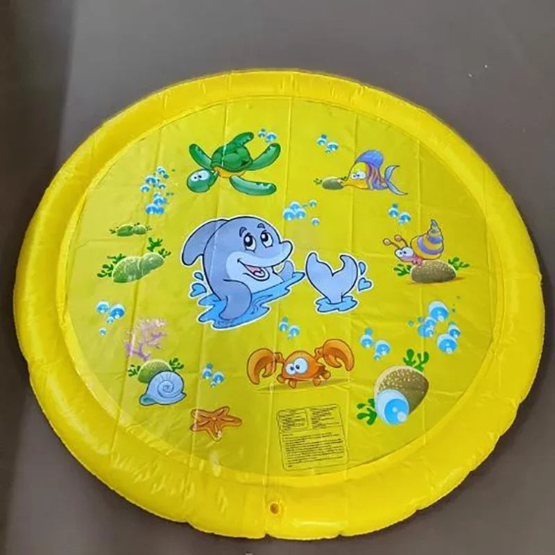 Tapis de jeu antidérapant avec jets d'eau pour enfants et animaux – Piscine extérieure été, fontaine de jardin, jouet d’eau amusant